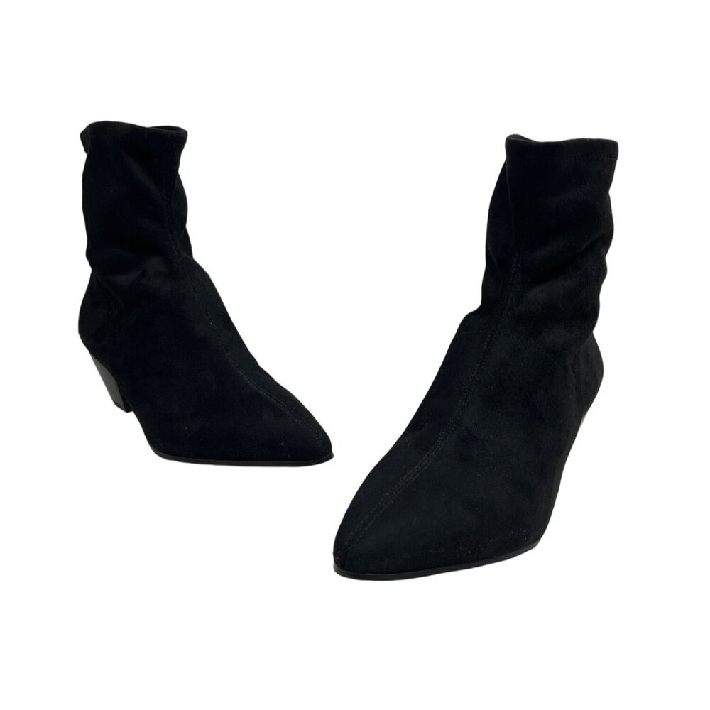 Boden Women's Black Suede Leather Low Calf Heel Sz 39 (8.5 US)